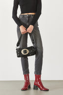 Jessica Vintage Black Mom Jean Pantolon - VINTAGE BLACK