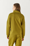 Julia Parçalı Yumuşak Dokulu Sweatshirt(CUPRO) - OLIVE