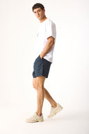 Alex Beli Lastikli %100 Keten Şort