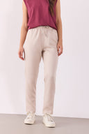 Kadın Alian Beli Lastikli Beach Pantolon %100 Lyocell (Tencel™) - Taş