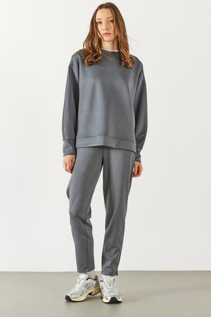 Kadın Alian Yumuşak Dokulu Jogging Pantolon (CUPRO) - Antrasit