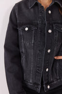 Kadın Ally Black Slim Fit Jean Ceket - Black