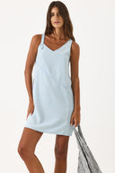 Kadın Angelica Sky Blue Regular Fit Jean Elbise %100 Lyocell (Tencel™) - Sky Blue