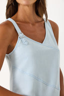Kadın Angelica Sky Blue Regular Fit Jean Elbise %100 Lyocell (Tencel™) - Sky Blue