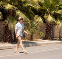 Erkek Beach Baskılı Bisiklet Yaka Regular Fit Tişört %100 Pamuk - Beyaz