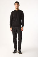 Erkek Bisiklet Yaka Regular Fit Basic Triko - Siyah