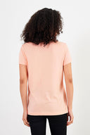 Kadın Boyfriend V Yaka Regular Fit Modal Tişört (TENCEL)™ - TOZ PEMBE