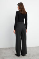 Kadın Chloe Wide Leg Smart Pantolon - Antrasit