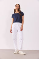 Kadın Cindy Bisiklet Yaka Regular Fit Basic Modal Tişört (TENCEL)™ - Lacivert