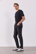 Erkek Daniel Black Straight Fit Jean Pantolon - Black