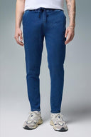 Erkek David Dark Blue Beli Lastikli Slim Fit Jogger Pantolon - Dark Blue