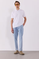 Erkek David Sky Blue Beli Lastikli Slim Fit Jogger Pantolon - Sky Blue
