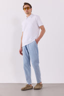 Erkek David Sky Blue Beli Lastikli Slim Fit Jogger Pantolon - Sky Blue
