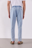 Erkek David Sky Blue Beli Lastikli Slim Fit Jogger Pantolon - Sky Blue