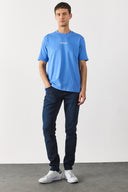 Erkek Edward Blue Black Slim Straight Jean Pantolon - Blue Black