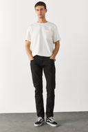 Erkek Edward Slim Straight Renkli Jean Pantolon - Siyah