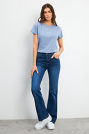 Kadın Emilie Dark Blue Bootcut Jean Pantolon - Dark Blue