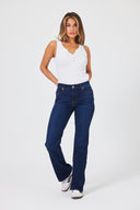 Kadın Emilie Naturel Dark Bootcut Jean Pantolon - Naturel Dark Blue