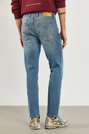 Erkek Edward Dirty Med Blue Slim Straight Jean Pantolon