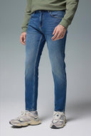 Erkek Edward Fashion Dark Blue Slim Straight Jean Pantolon