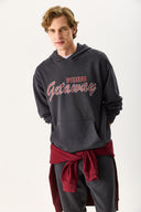 Erkek Getaway Baskılı Sweatshirt %100 Pamuk - Antrasit