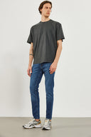 Erkek Teos Dirty Dark Blue Skinny Jean Pantolon