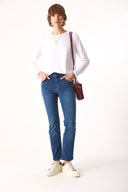 Kadın Gabriel Blue Black Straight Fit Jean Pantolon (TENCEL)™ - Blue Black