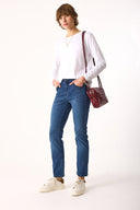 Kadın Gabriel Blue Black Straight Fit Jean Pantolon (TENCEL)™ - Blue Black