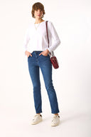 Kadın Gabriel Blue Black Straight Fit Jean Pantolon (TENCEL)™ - Blue Black