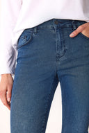 Kadın Gabriel Blue Black Straight Fit Jean Pantolon (TENCEL)™ - Blue Black