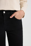 Kadın Gabriel Carbon Black Straight Fit Jean Pantolon - Carbon Black