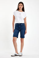 Kadın Gabriel Dark Blue Regular Fit Jean Şort - Dark Blue