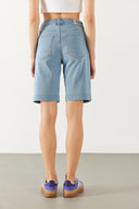 Kadın Gabriel Med Blue Regular Fit Jean Şort - Med Blue