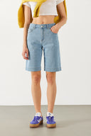Kadın Gabriel Med Blue Regular Fit Jean Şort - Med Blue