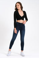 Kadın Gabriella Smoke Blue Skinny Jean Pantolon - Smoke Blue