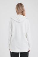 Kadın Grace Kapüşonlu Fermuarlı Regular Fit Basic Sweatshirt - Fildişi