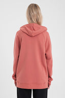 Kadın Grace Kapüşonlu Fermuarlı Regular Fit Basic Sweatshirt - Gülkurusu