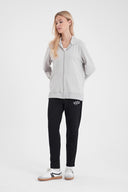 Kadın Gwen Yanı Yırtmaçlı Fermuarlı Sweatshirt - Gri