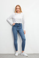 Kadın Holly Dark Blue Ekstra Yüksek Bel Skinny Jean Pantolon - Dark Blue