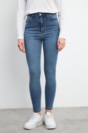 Kadın Holly Dark Blue Ekstra Yüksek Bel Skinny Jean Pantolon - Dark Blue