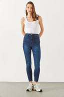 Kadın Holly Naturel Dark Yüksek Bel Skinny Jean Pantolon (TENCEL)™ - Naturel Dark