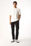 Erkek Jake Beli Lastikli Parça Boya Chino Pantolon (TENCEL)™ - Siyah