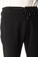 Erkek Jake Beli Lastikli Parça Boya Chino Pantolon (TENCEL)™ - Siyah