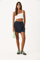 Kadın Jessica Dark Blue Jean Şort Etek - Dark Blue