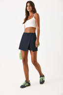 Kadın Jessica Dark Blue Jean Şort Etek - Dark Blue