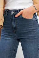 Kadın Jessica Dark Blue Mom Jean Pantolon - Dark Blue