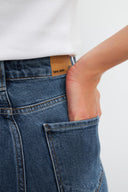 Kadın Jessica Dark Blue Mom Jean Pantolon - Dark Blue