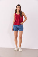 Kadın Jolie Bermuda Dark Blue Jean Şort - Dark Blue