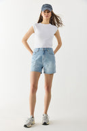 Kadın Jolie Bermuda Sky Blue Jean Şort - Sky Blue