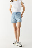 Kadın Jolie Bermuda Sky Blue Jean Şort - Sky Blue